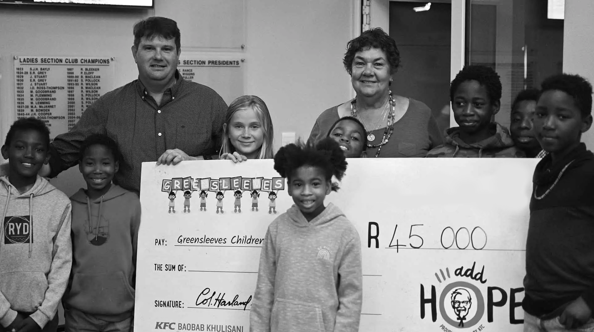 Prize giving at the Add Hope golf day